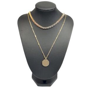 Rainbow Layered Coin Necklace